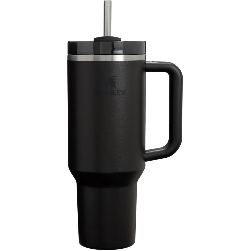 40oz Printed Stanley Tumbler – Premium Insulated Travel Mug | Leak-Proof Lid | Hot & Cold Drinks- Stanley Black