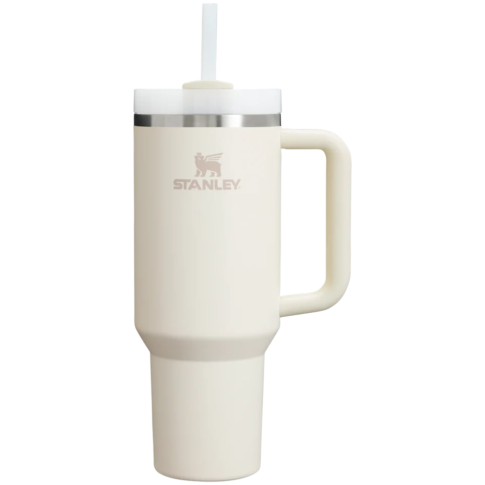 Plain 40oz Stainless Steel Stanley Tumbler- Cream Color
