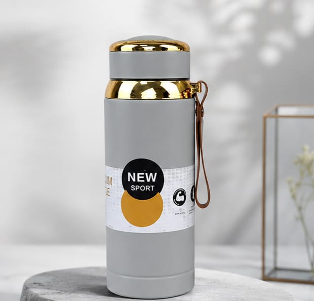 Golden Kara Design Stainless Steel Vacuum Bottle 800ml – Double Wall Insulated Water Bottle