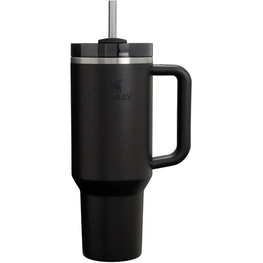 40oz Printed Stanley Tumbler – Premium Insulated Travel Mug | Leak-Proof Lid | Hot & Cold Drinks- Stanley Black