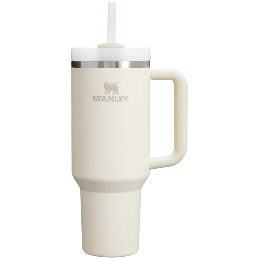 Plain 40oz Stainless Steel Stanley Tumbler- Cream Color