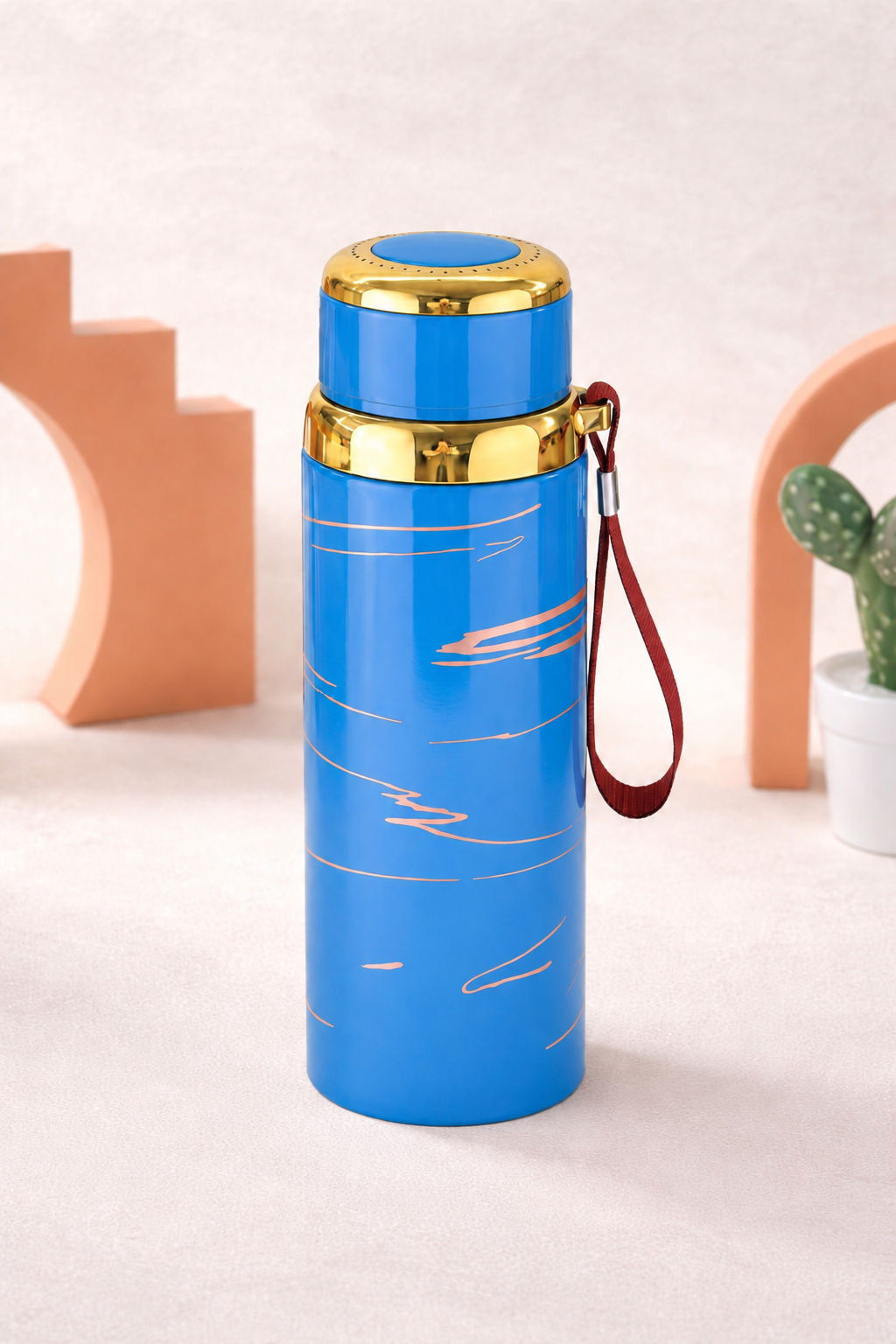 Marble Design Stainless Steel Vacuum Bottle 800ml – Double Wall Insulated Water Bottle