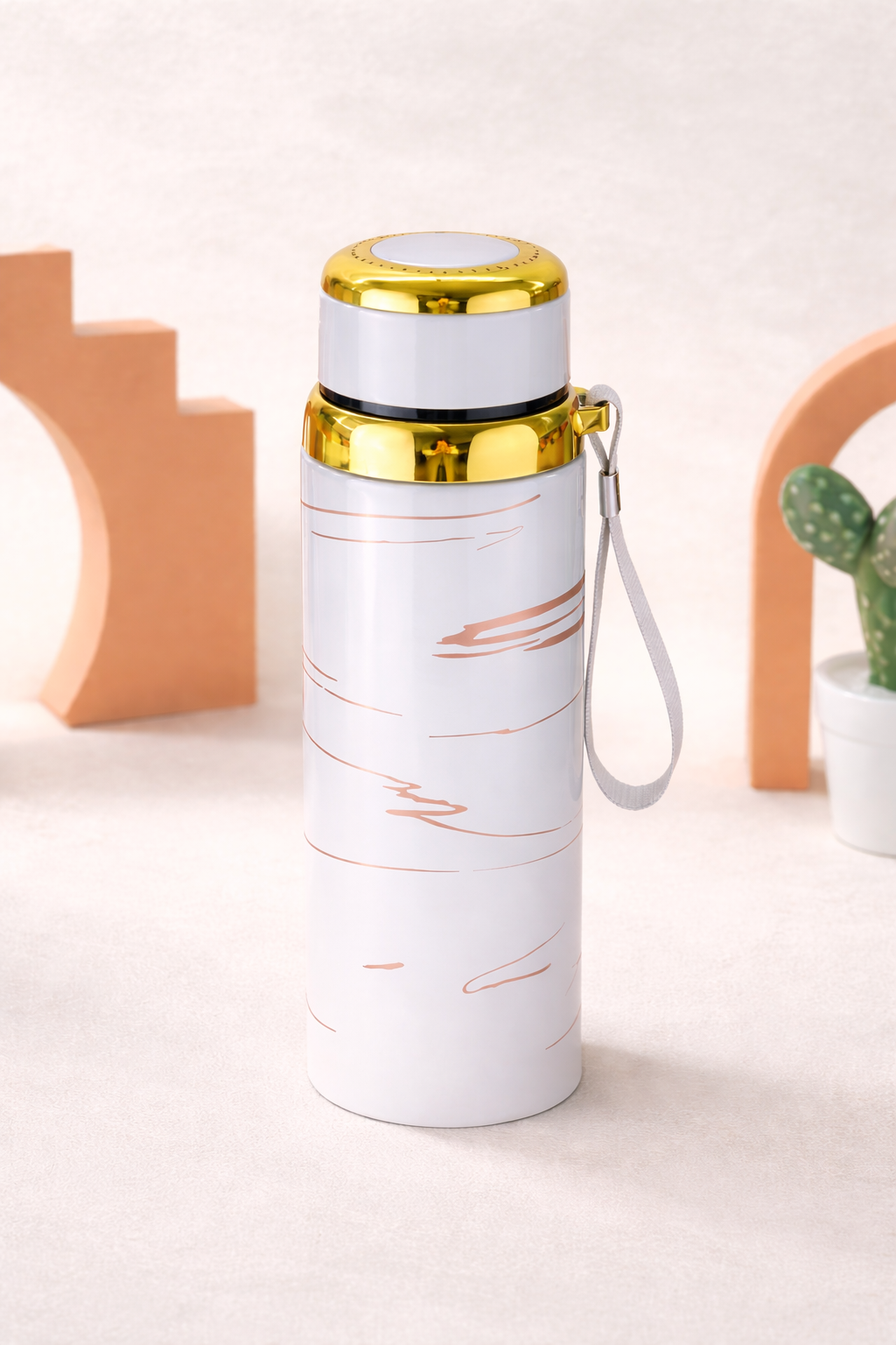 Marble Design Stainless Steel Vacuum Bottle 800ml – Double Wall Insulated Water Bottle