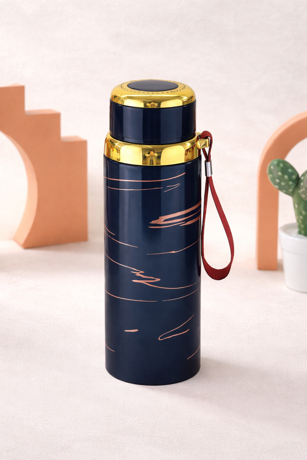 Marble Design Stainless Steel Vacuum Bottle 800ml – Double Wall Insulated Water Bottle