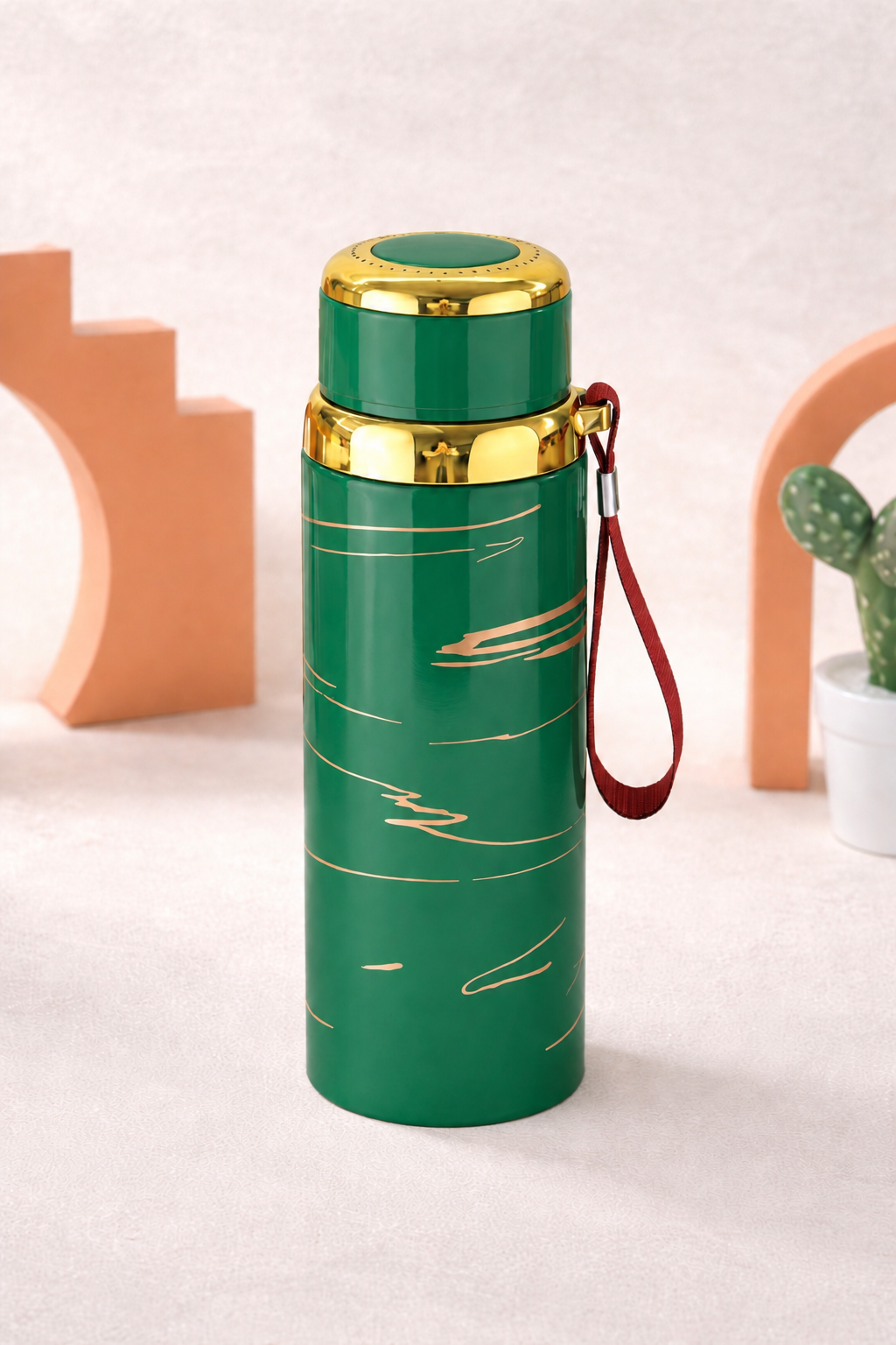 Marble Design Stainless Steel Vacuum Bottle 800ml – Double Wall Insulated Water Bottle