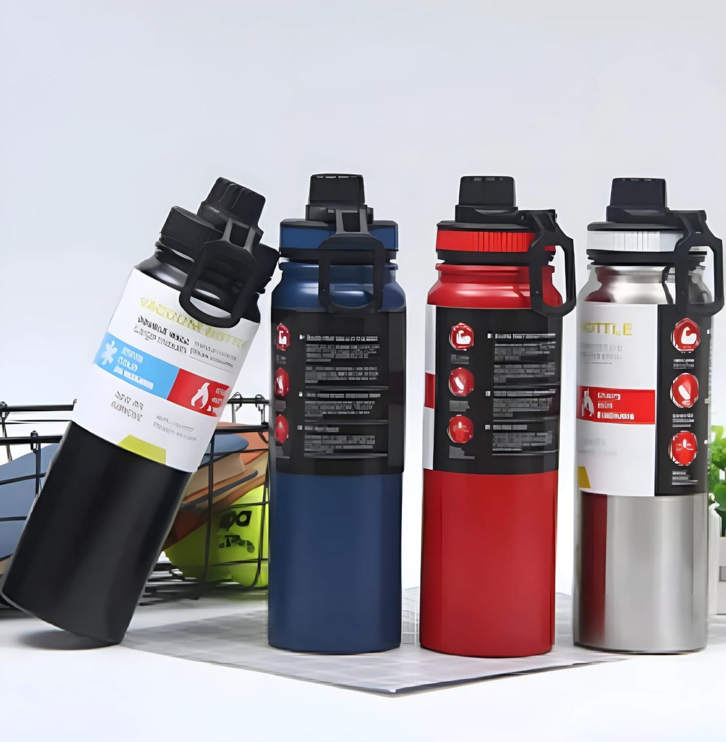 800ml & 1000ml Nozzle Stainless Steel Water Bottle | Vacuum Insulated Hot & Cold Bottle