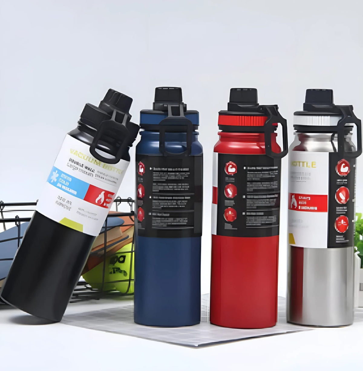 800ml & 1000ml Nozzle Stainless Steel Water Bottle | Vacuum Insulated Hot & Cold Bottle