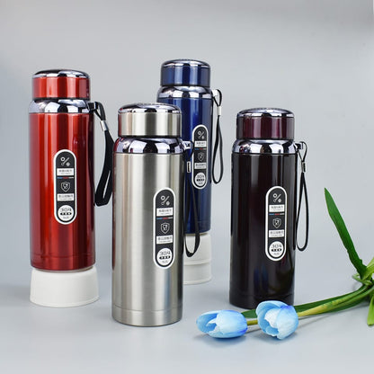 Premium 800ml & 1000ml Stainless Steel Water Bottle | Vacuum Insulated Leakproof Flask for Hot & Cold Drinks