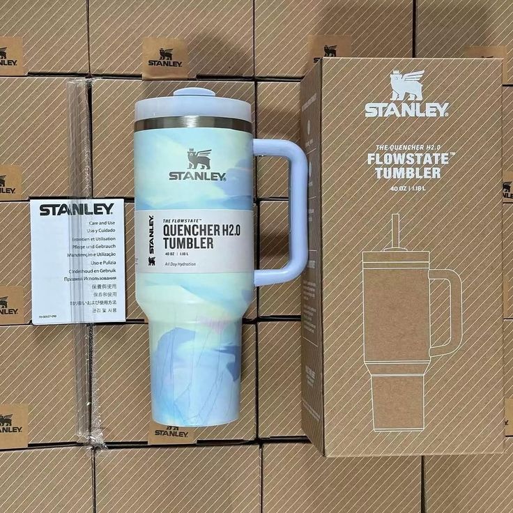40oz Printed Stanley Tumbler – Premium Insulated Travel Mug | Leak-Proof Lid | Hot & Cold Drinks-Cool Serene