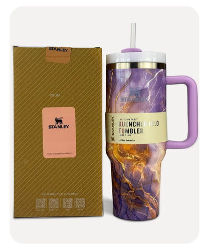 40oz Printed Stanley Tumbler – Premium Insulated Travel Mug | Leak-Proof Lid | Hot & Cold Drinks-Cosmic