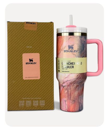 40oz Printed Stanley Tumbler – Premium Insulated Travel Mug | Leak-Proof Lid | Hot & Cold Drinks-Cosmic Purple