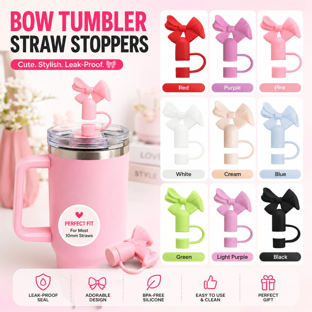 Cute Bow Straw Cover Cap