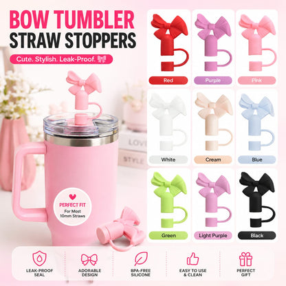 Cute Bow Straw Cover Cap