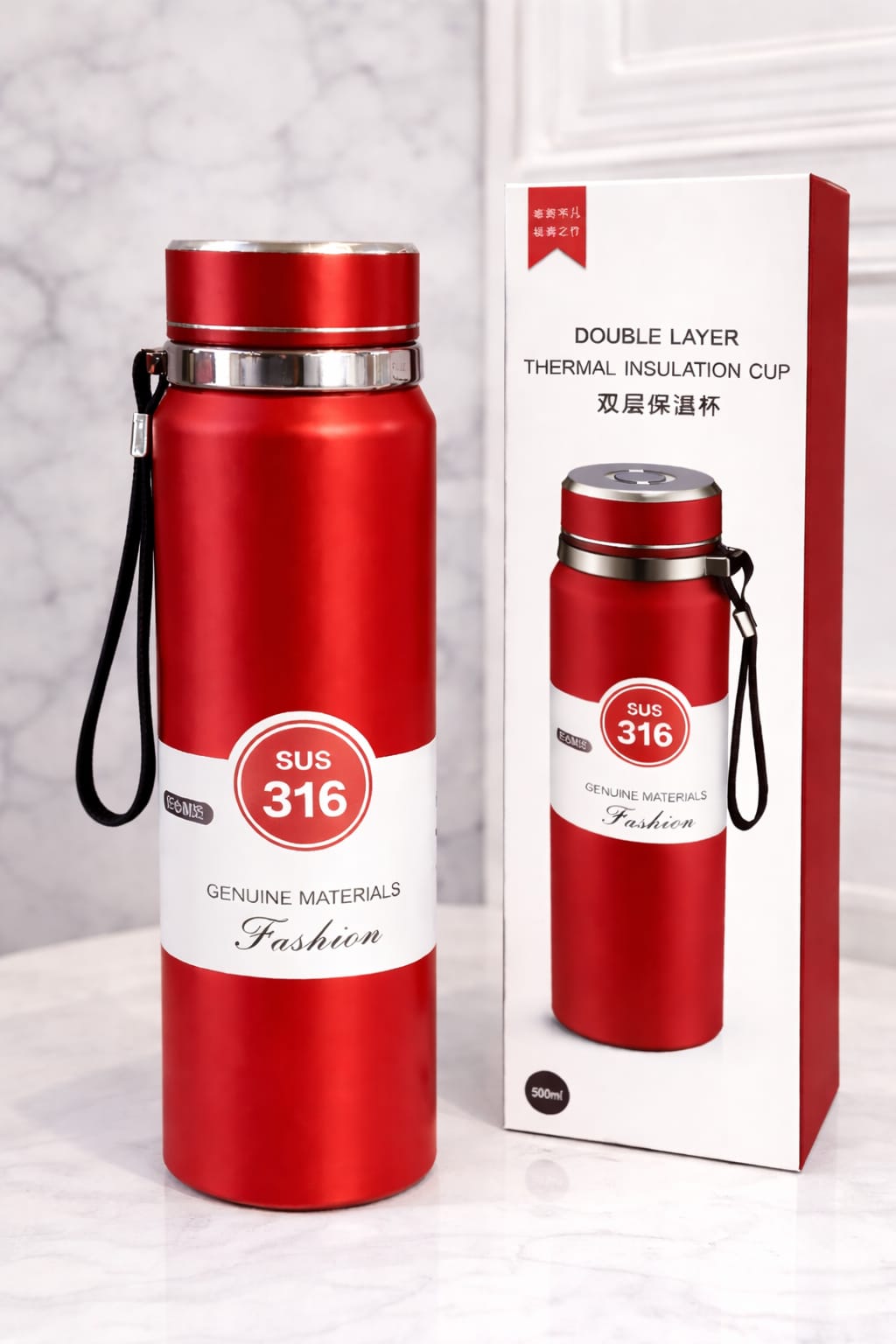 Matte Finish 1 Liter Stainless Steel Bottle | Durable Travel Water Bottle