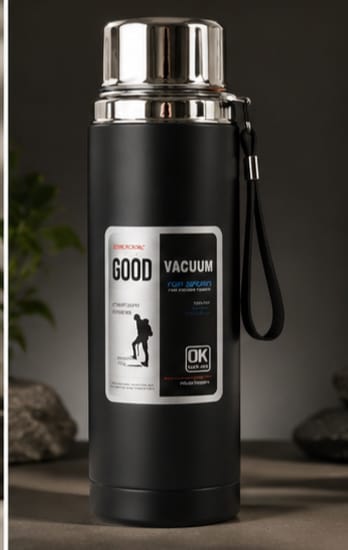 Good Vacuum Stainless Steel Bottle 800ml / 1000ml – Double Wall Insulated Leakproof Water Flask