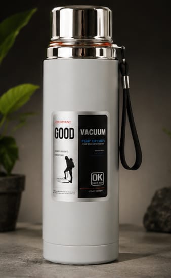 Good Vacuum Stainless Steel Bottle 800ml / 1000ml – Double Wall Insulated Leakproof Water Flask