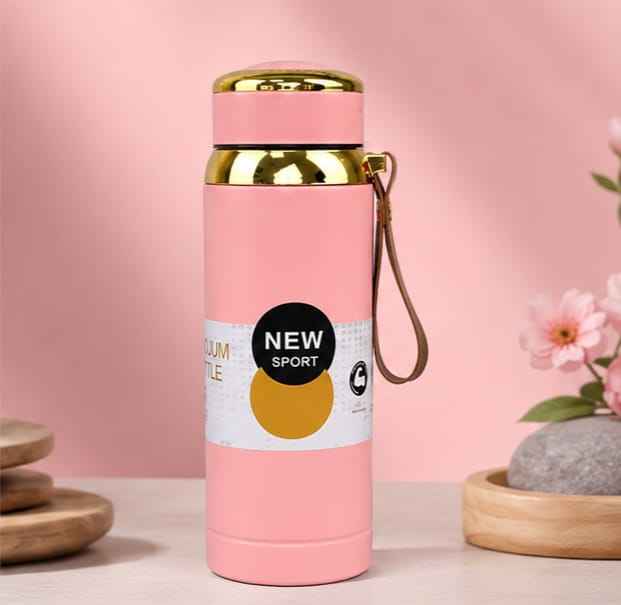 Golden Kara Design Stainless Steel Vacuum Bottle 800ml – Double Wall Insulated Water Bottle