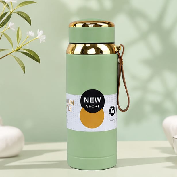 Golden Kara Design Stainless Steel Vacuum Bottle 800ml – Double Wall Insulated Water Bottle