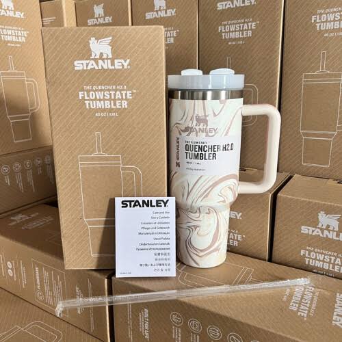 Stanley Printed Tumbler 40oz – Brown Swril Designs, Premium Quality Cup