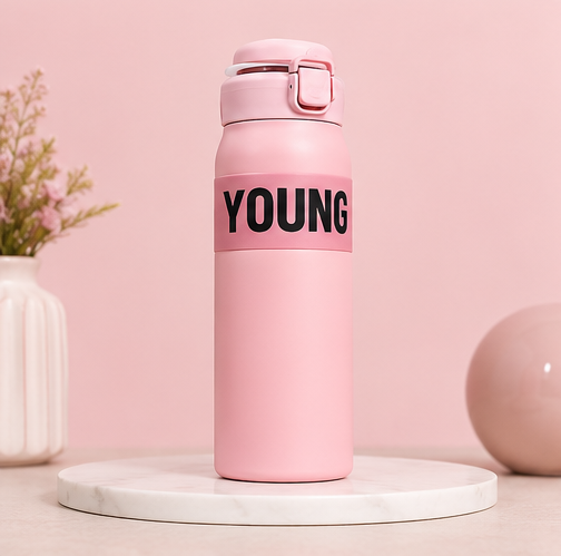 Youngs 650ml Water Bottle | Leakproof Reusable Drinking Bottle for School, Gym, Office & Travel