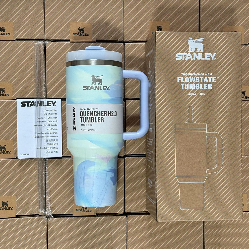 Stanley Printed Tumbler 40oz – Trendy Designs, Premium Quality Cup Blush Flow