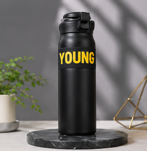 Youngs 650ml Water Bottle | Leakproof Reusable Drinking Bottle for School, Gym, Office & Travel